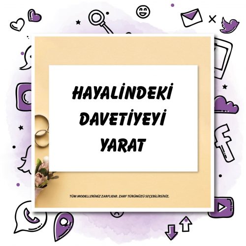 Sen Tasarla Davetiye Tasarımı - Yaren Davetiye