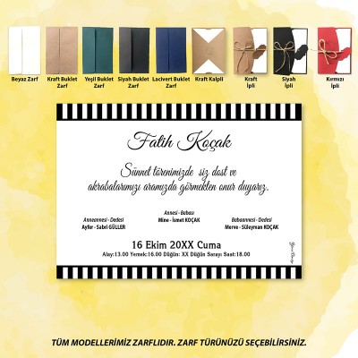 Mert Sünnet Davetiye 0322 - Taraftar Tasarım Sünnet Davetiyesi