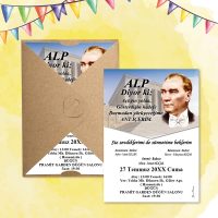 Mert Sünnet Davetiye 0800 - Atatürk Tasarımlı Davetiye Modelleri Mert Sünnet Davetiye 0800 - Atatürk Tasarımlı Davetiye Modelleri