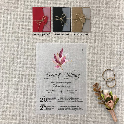 Şeffaf Davetiye - Yaren Davetiye