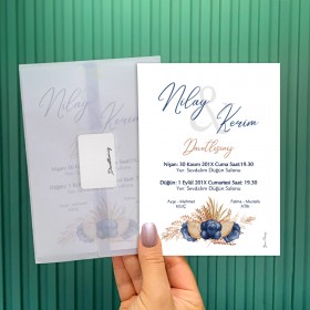 Şeffaf Zarflı Davetiye 0102