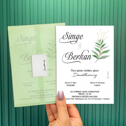 Şeffaf Zarflı Davetiye 0161 Şeffaf Zarflı Davetiye 0161 - Otuz9 Reklam