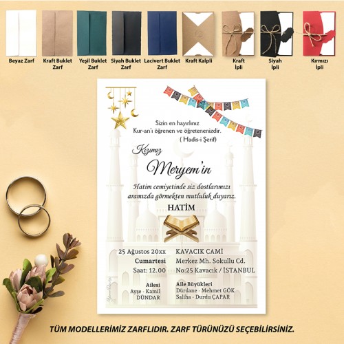 Otuz9 Davetiye 1131 - HATİM DAVETİYESİ - Yaren Davetiye