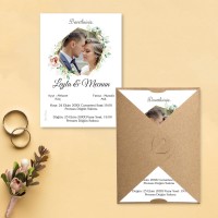 Gelin Damat Resimli Nikah Davetiyesi