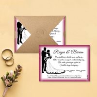 Gelin Damat Resimli Nikah Davetiyesi