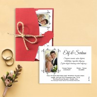 Gelin Damat Resimli Nikah Davetiyesi