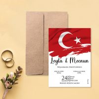 Otuz9 Davetiye 0796 - Türk Bayrağı Tasarımı Davetiye Otuz9 Davetiye 0796 - Türk Bayrağı Tasarımı Davetiye