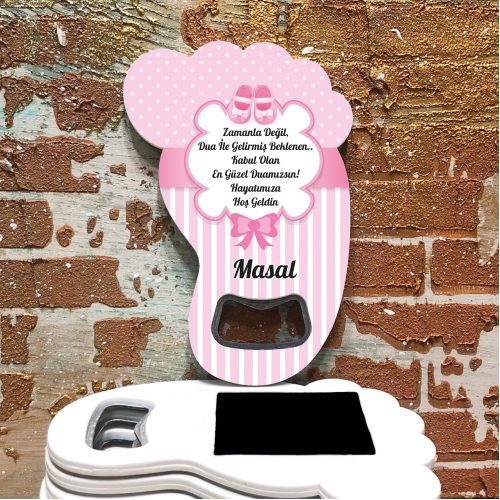 Ayak Açacaklı Magnet 4035 - Kız Bebek Tasarım - Yaren Davetiye