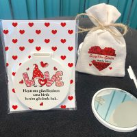 14 Şubat Sevgililer Günü Hediyelik Cep Aynası