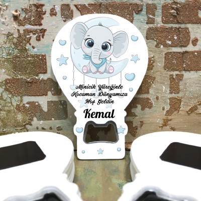 Balon Açacaklı Magnet 143 - Sevimli Fil Tasarım