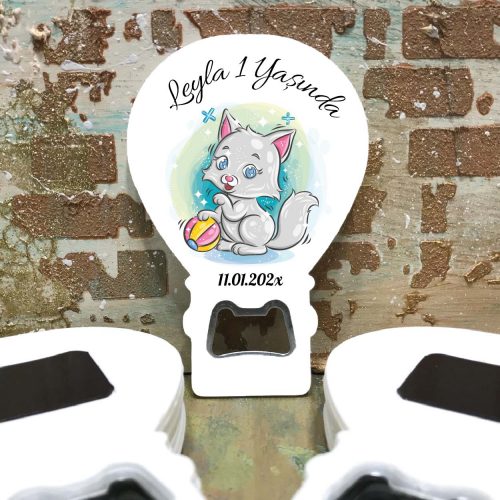 Balon Açacaklı Magnet 149 - Kedili Tasarım Balon Açacaklı Magnet 149 - Kedili Tasarım - Otuz9 Reklam
