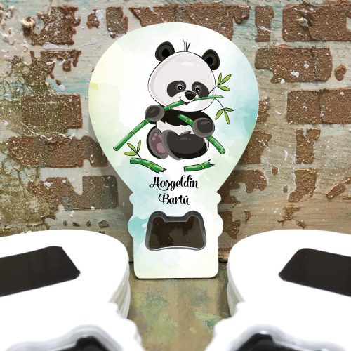 Balon Açacaklı Magnet 168 - Sevimli Pandalı Hediyelik Magnet - Otuz9 Reklam