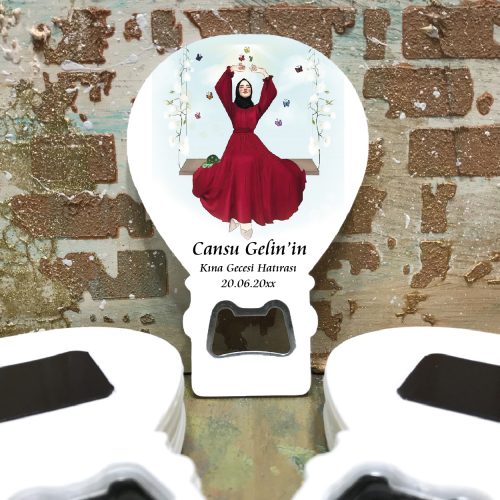 Balon Açacaklı Magnet 0189 - Kırmızı Elbiseli Kına Hatırası Hediyelik Balon Açacaklı Magnet 0189 - Kırmızı Elbiseli Kına Hatırası Hediyelik - Otuz9 Reklam
