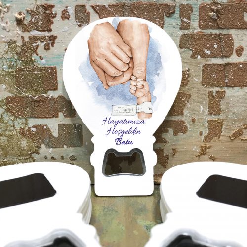 Balon Açacaklı Magnet 310 - Yenidoğan Hediyelik Magnet - Otuz9 Reklam