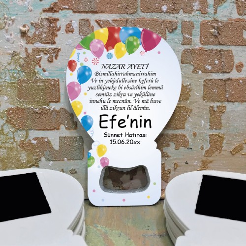 Balon Açacaklı Magnet 334 - Nazar Duası Hediyelik Magnet - Yaren Davetiye