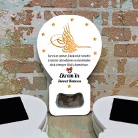 Balon Açacaklı Magnet 358 - Gold Osmanlı Tuğralı Sünnet Tasarımı