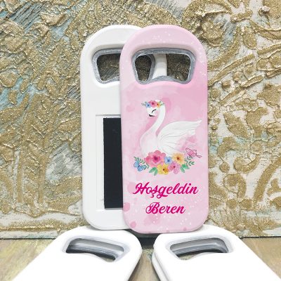 Dikdörtgen Açacaklı Magnet 1003 - Kuğu Hediyelik Magnet