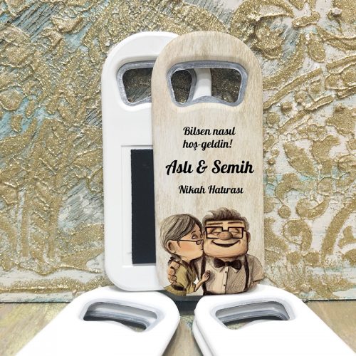 Dikdörtgen Açacaklı Magnet 01038 -  Yukarı Bak Up Hediyelik Magnet - Yaren Davetiye