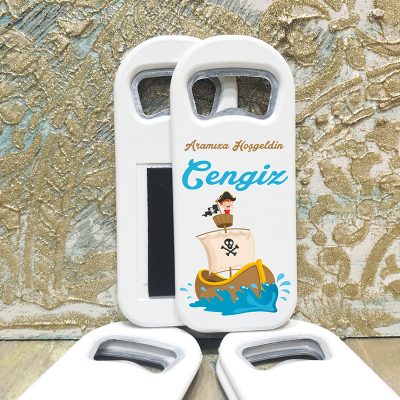 Dikdörtgen Açacaklı Magnet 1046 - Korsan Gemici Tasarım Hediyelik Magnet