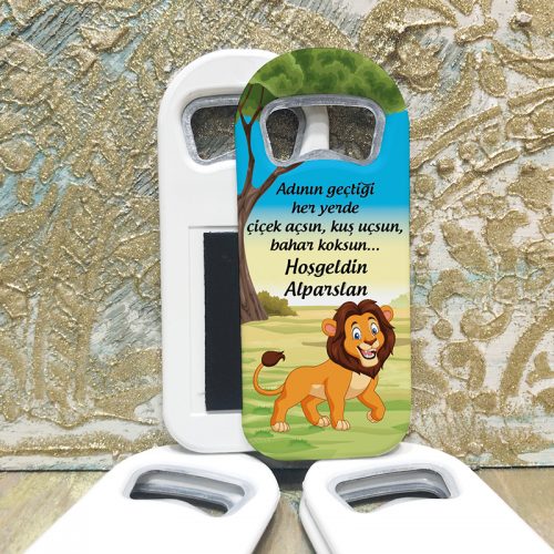 Dikdörtgen Açacaklı Magnet 1085 - Aslan Hediyelik Magnet - Otuz9 Reklam