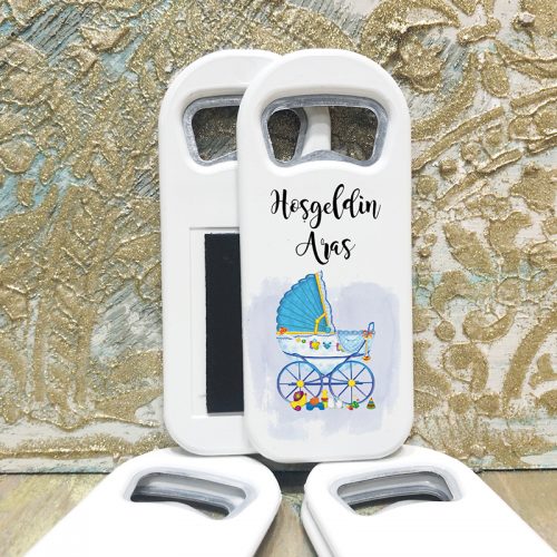 Erkek Bebek Arabası Tasarım Hediyelik Magnet - Otuz9 Reklam