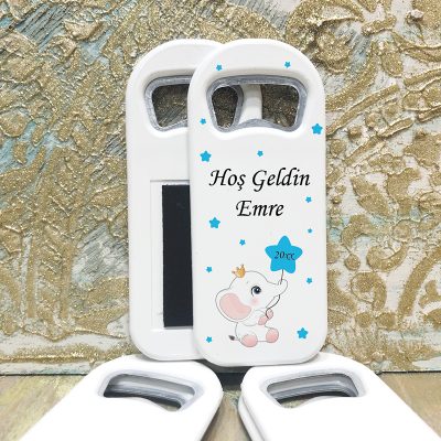 Dikdörtgen Açacaklı Magnet 1119 - Mavi Fil Hediyelik Magnet