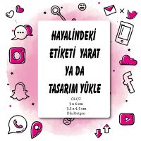 01 - Etiket Tasarla (3 x 4 Cm /  3,5 x 4,5 cm Dikdörtgen)