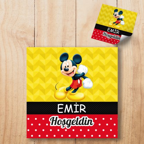 Mickey Mouse Tasarım Etiket - Otuz9 Reklam