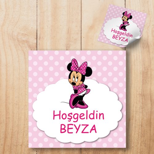 Minnie Mouse Tasarım Etiket - Otuz9 Reklam