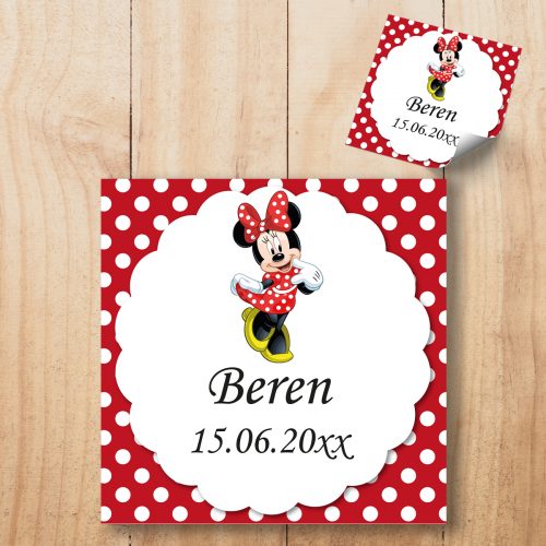 Minnie Mouse Tasarım Etiket - Otuz9 Reklam