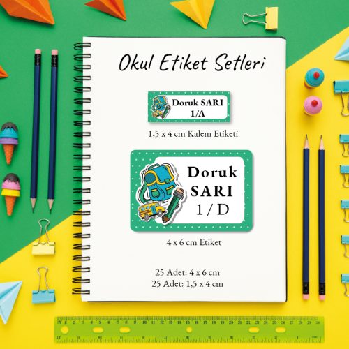 Okul Sticker Öğrenci etiketi - Otuz9 Reklam
