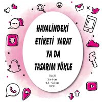 01 - Etiket Tasarla (3 x 4  Cm/  3,5 x 4,5 cm Oval )