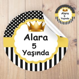 Yuvarlak Etiket 115 - Kral Tacı Tasarım