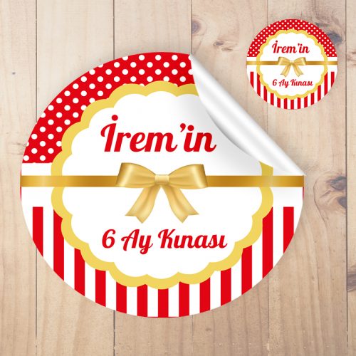 Madlen Çikolata Sargı Etiketi 6 Ay Kınası - Otuz9 Reklam