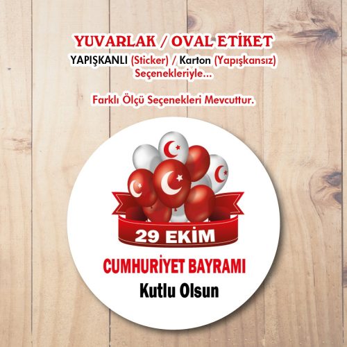 29 Ekim Cumhuriyet Bayramı Etiket - Otuz9 Reklam