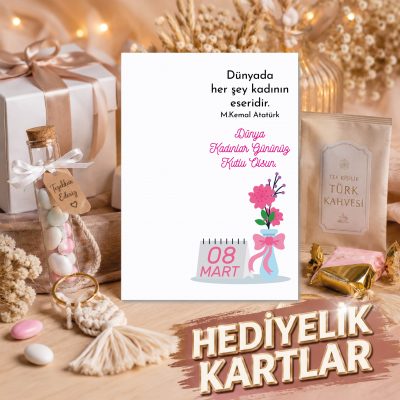 Hediyelik Kartı 0051 - 8 Mart Kadınlar Günü Temalı Hediyelik Kart
