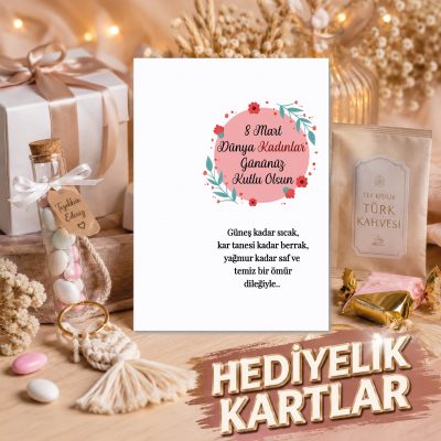 Hediyelik Kartı 0053 - 8 Mart Kadınlar Günü Temalı Hediyelik Kart