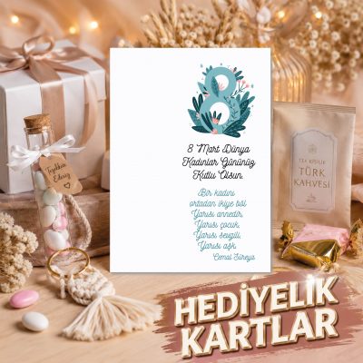 Hediyelik Kartı 0054 - 8 Mart Kadınlar Günü Temalı Hediyelik Kart