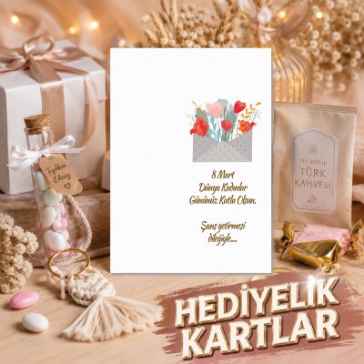 Hediyelik Kartı 0055 - 8 Mart Kadınlar Günü Temalı Hediyelik Kart