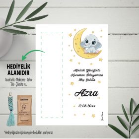 Hediyelik Kartı 0065 - Bebek Doğumgünü Hediyelik Kart