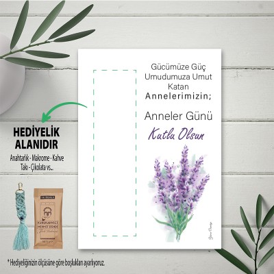 Hediyelik Kartı 0172 - Anneler Günü Temalı Anahtarlık Kartı