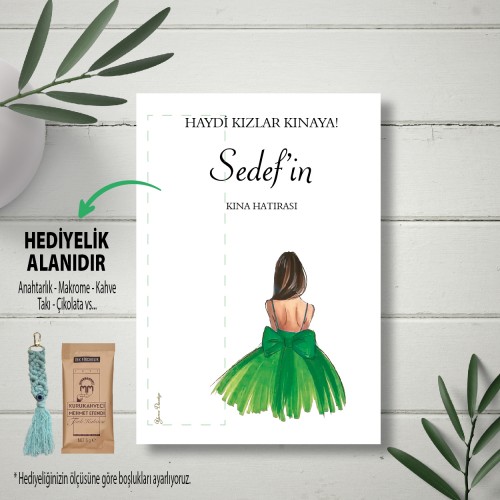 Kına Mendil Kartı Hediyelik Kartı - Yaren Davetiye