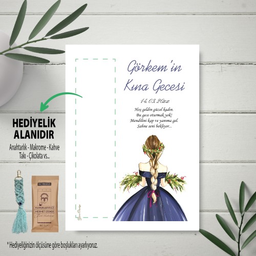 Kına Mendil Kartı Hediyelik Kartı - Yaren Davetiye
