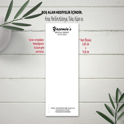 Kına Hediyelikleri Hediyelik Toka Kartı - Otuz9 Reklam