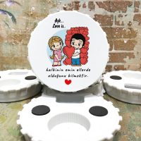 Sevgililer Günü Kişiye Özel Hediye Kişiye Özel Kapak Açacaklı Magnet