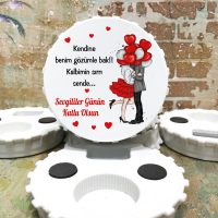 Sevgililer Günü Kişiye Özel Hediye Kişiye Özel Kapak Açacaklı Magnet