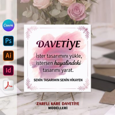 Canva davetiye baskısı, PDF davetiye yükleme ve özel tasarım davetiye basımı