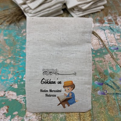Baskılı Kese 0012 - Hatim Hatırası Hediyelik Kese
