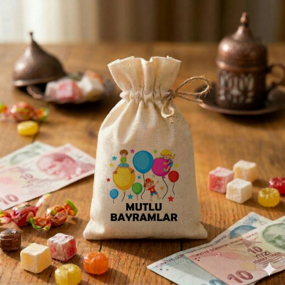 Baskılı Kese 0060 - Bayram Harçlığı Kesesi