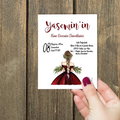 Kına Kartları - Yaren Davetiye